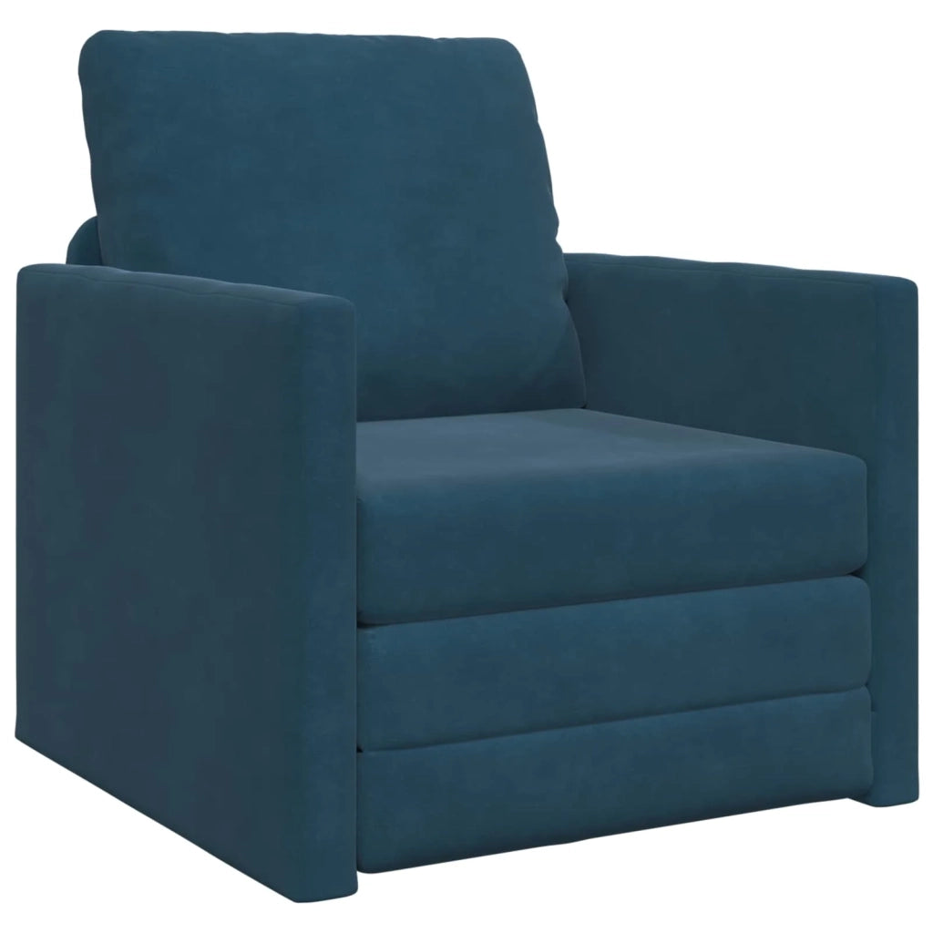 Divano letto Blu 74 x 77 x 81 cm Velluto 4106617