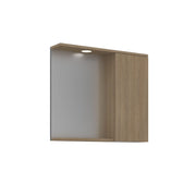 Mobile da bagno con specchio "Purus 80" - 75 x 18 x 68 cm - Rovere Sonomo
