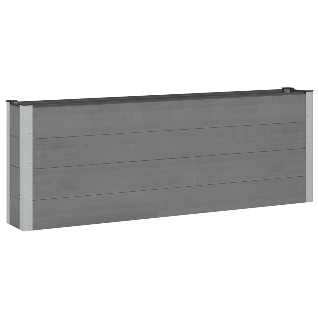 Letto rialzato da giardino 2 pz Nero 200 x 30 x 72 cm 3438796