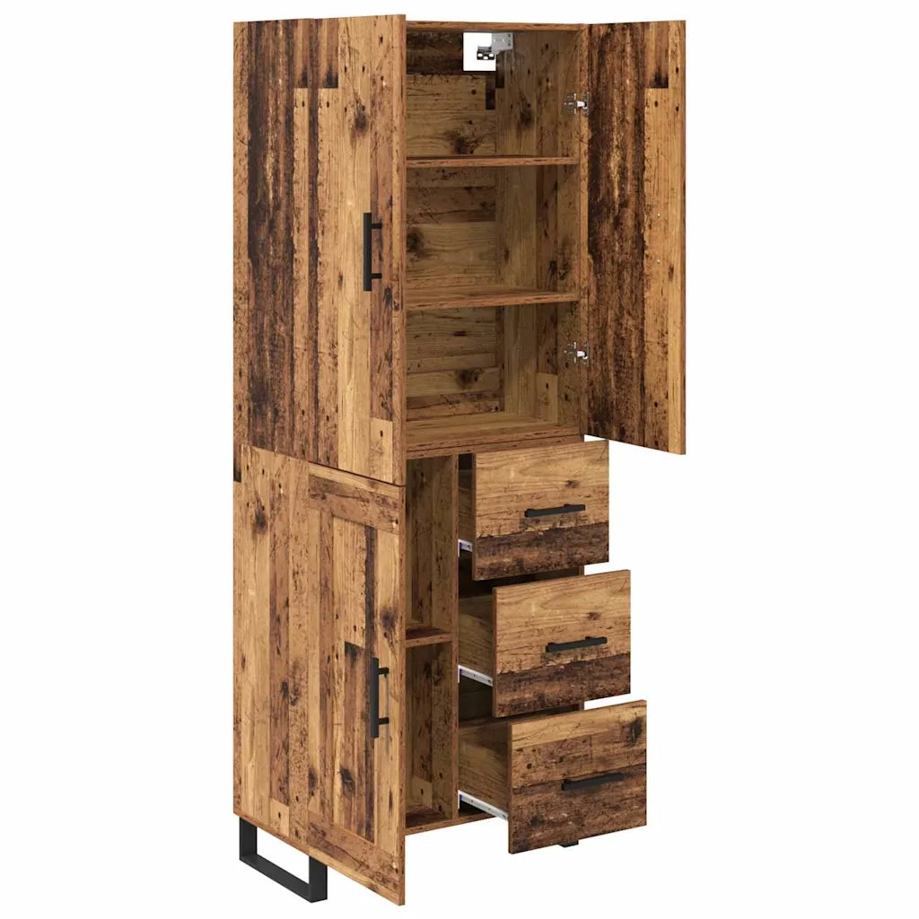 Credenza con cassetto 2 pcs Legno vecchio 69,5 x 34 x 180 cm 3415697