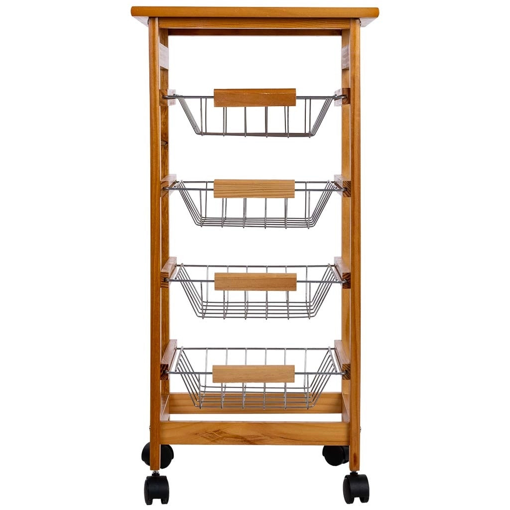 Carrello cucina in legno 37x37x76h cm