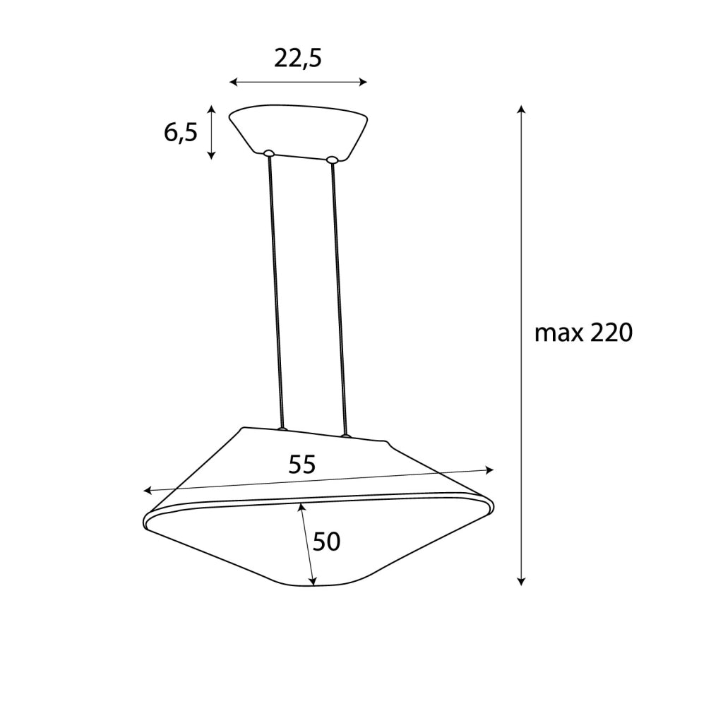 Lampada a sospensione in feltro gialla LED 8W Maxlight