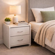 COMODINO DA ARREDO CON 2 CASSETTI 40X40X40CM COLORE BIANCO