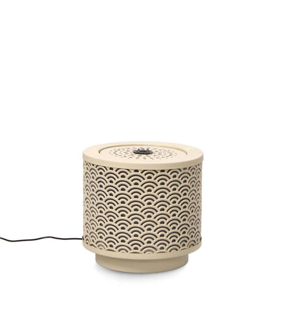 Fontana con Led Ø25x23 cm in Metallo Akira Beige