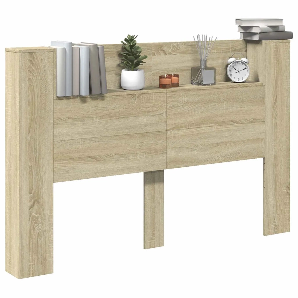 Testiera | Testata con Mobile e LED Sonoma 160 x 16,5 x 103,5 cm