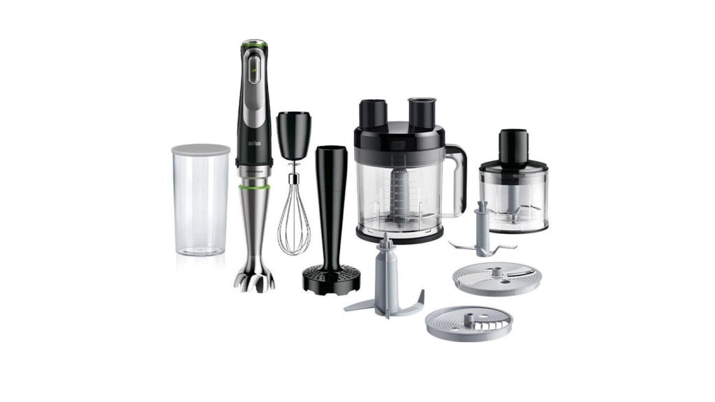 Braun MQ9187XLI MultiQuick 9 Frullatore ad Immersione 1200 W 0,6 L 3 velocita' ActiveBlade lavastoviglie colore Nero Acciaio Inox