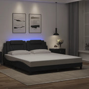 Giroletto Viana con LED senza Materasso Nero 180x200 cm 3214036