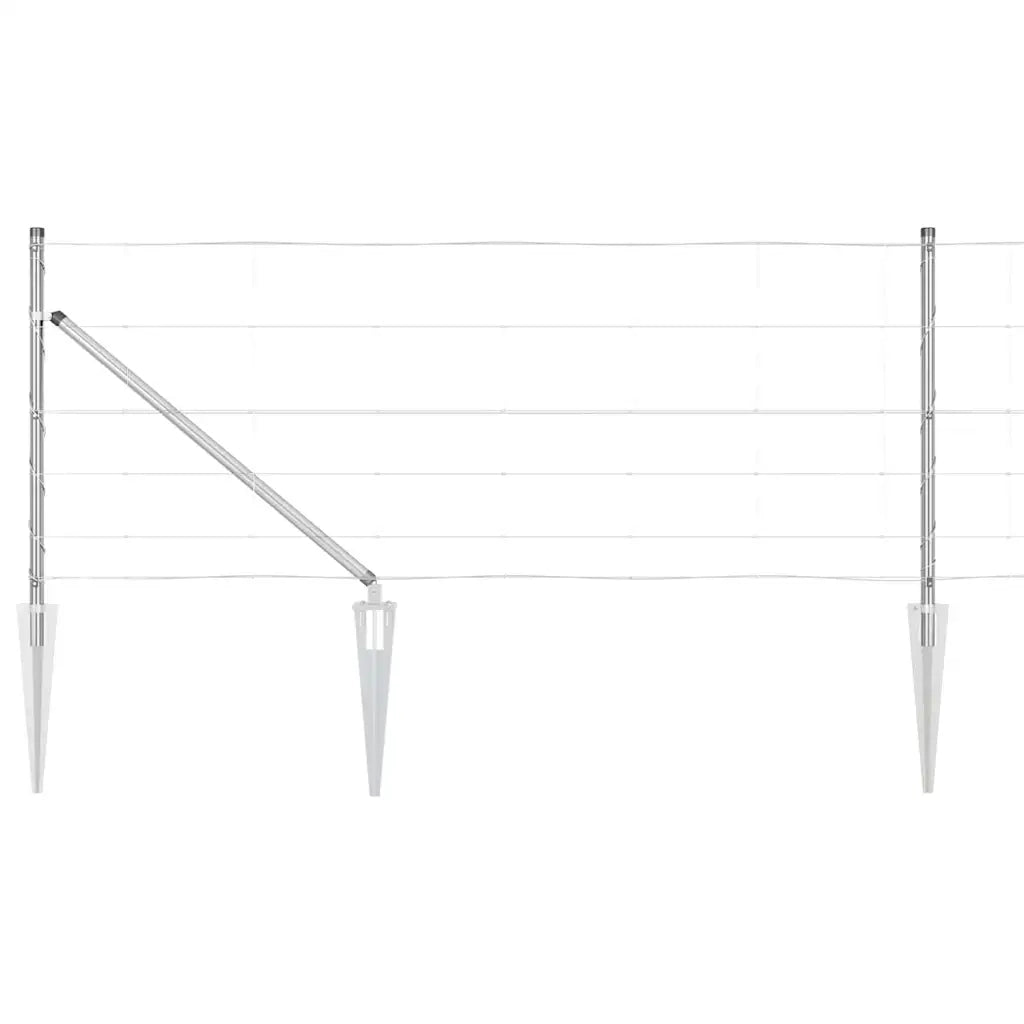 Palo della recinzione Zincato 50 x 0,8 m Acciaio