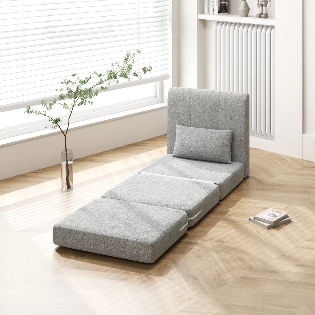 Poltrona a dondolo pieghevole con cuscino ¨C Minimal ¨C Grigio