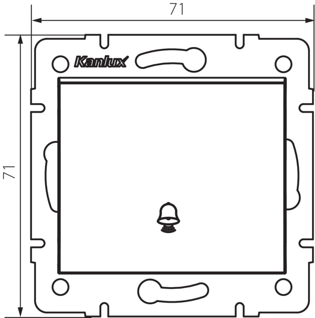 Pulsante campanello illuminato LOGI grafite Kanlux 25249