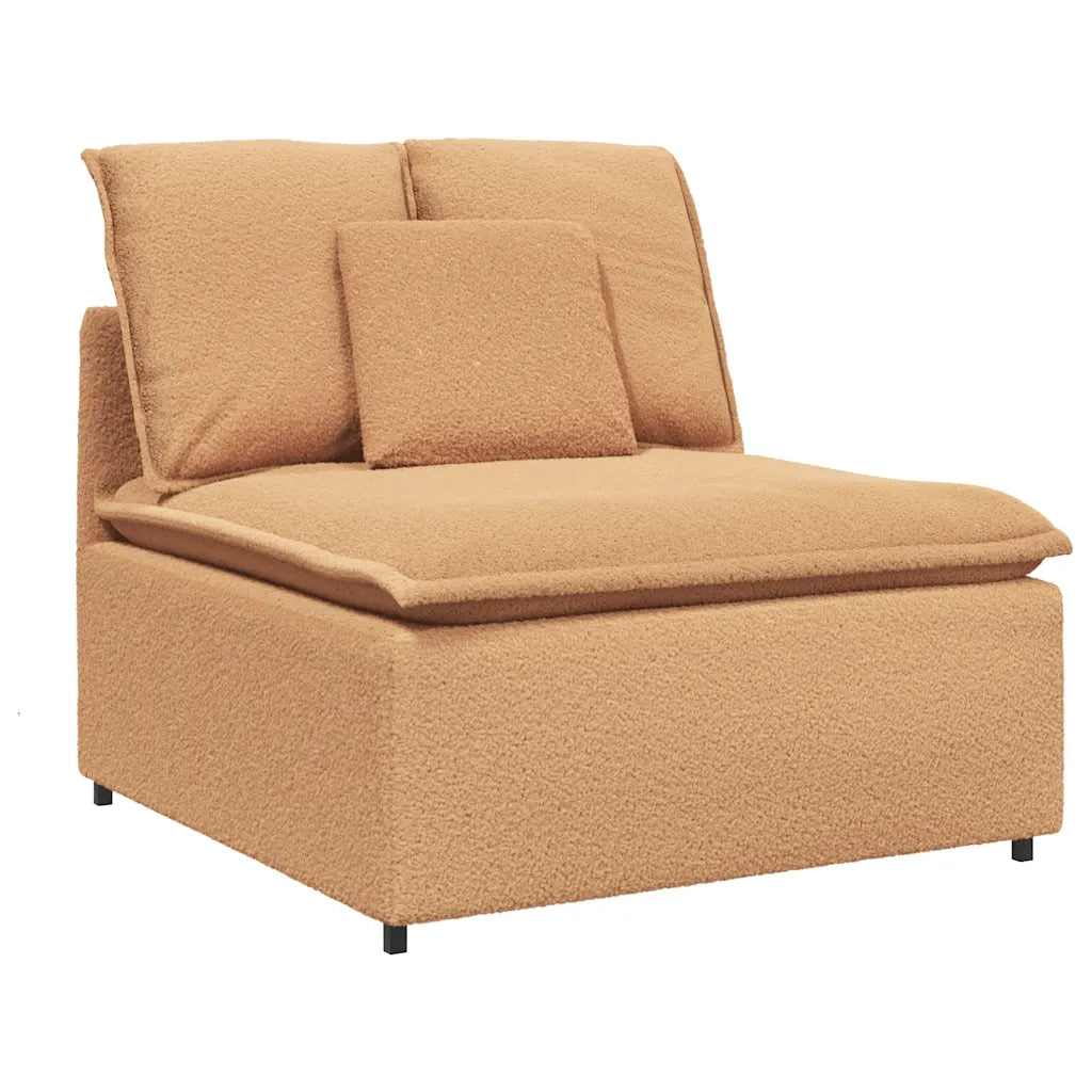 Modulo Centrale Divano Modulare con Cuscini Beige 100 cm 4104446