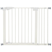 Cancelletto per Cani Regolabile 76-103cm con Chiusura Automatica Acciaio Bianco