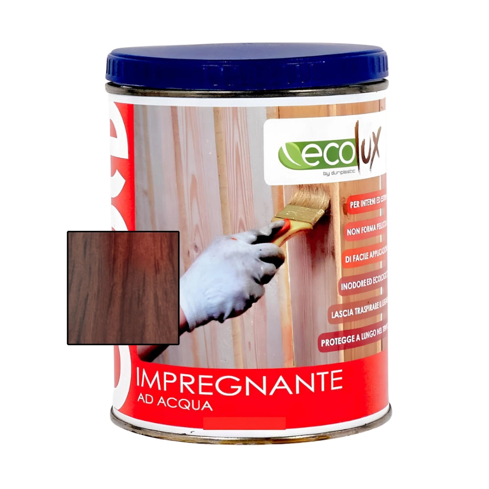 Ecolux impregnante fondo protettivo acrilico pigmentato noce per legno *** formato 0,750 lt, confezione 1