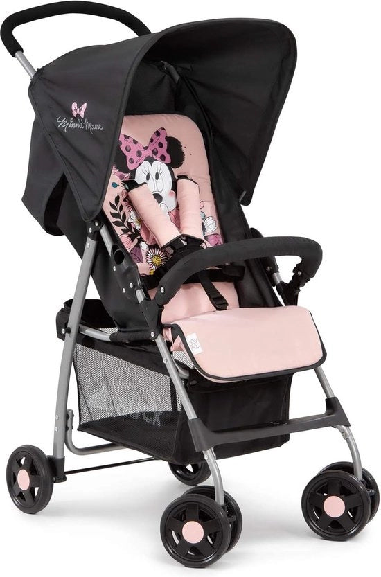 Buggy leggero per bambini fino a 18 kg, con posizione orizzontale a partire dalla nascita, facile e compatto da ripiegare, con protezione anteriore, grande cesta per bagagli - rosso