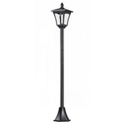LAMPIONE DA GIARDINO CON LED A PANNELLI SOLARI 160 CM COLORE NERO
