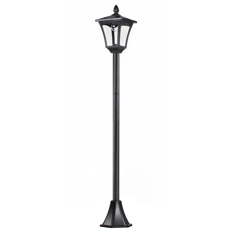 LAMPIONE DA GIARDINO CON LED A PANNELLI SOLARI 160 CM COLORE NERO