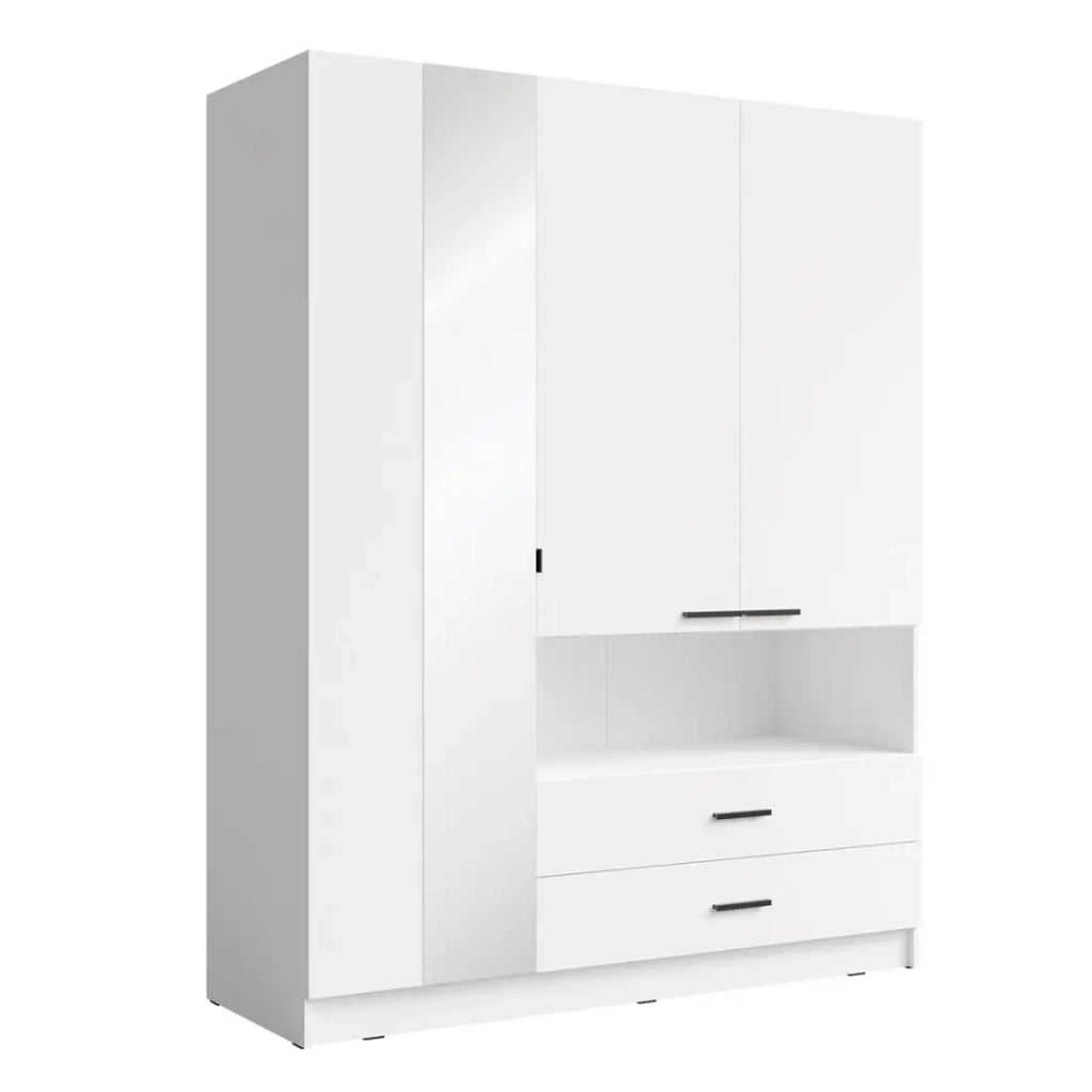 Armadio 3 ante MEIJE – 158,3 x 200 x 54,6 cm – Colore bianco