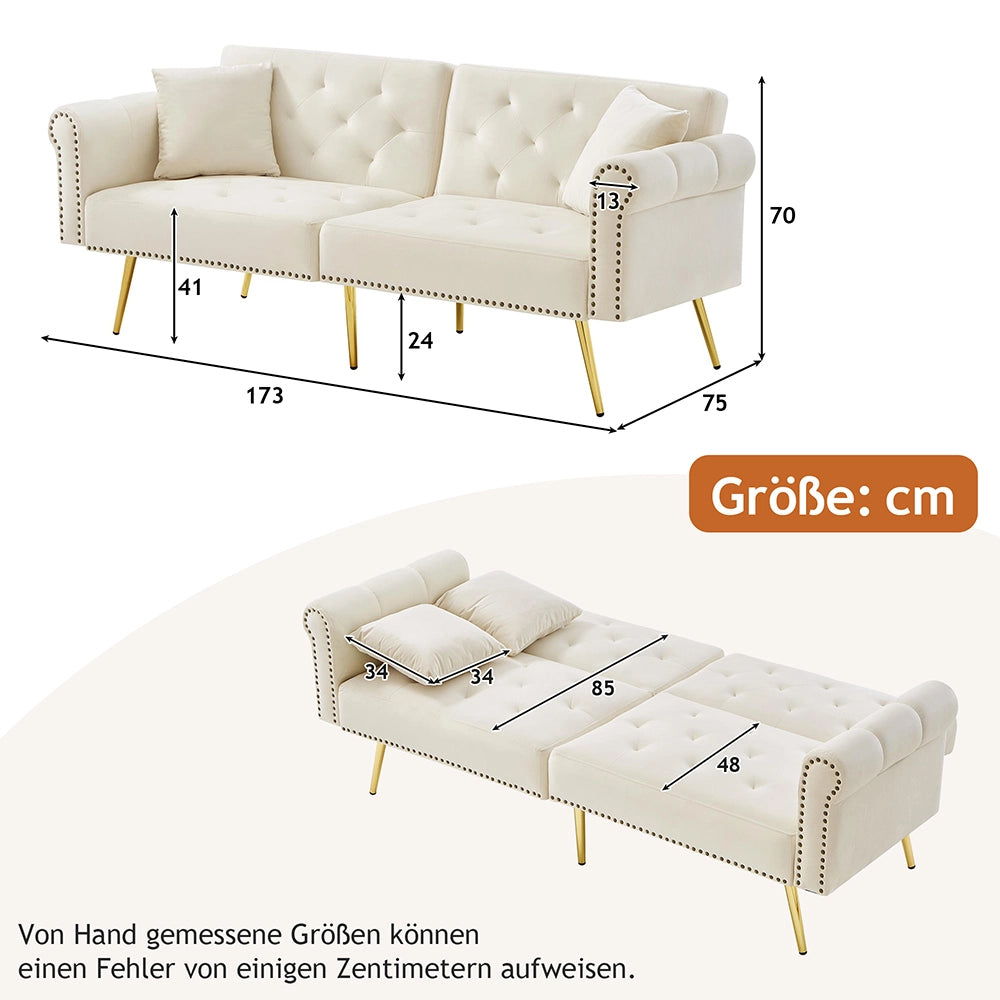 Divano letto 2 posti - Xylo - design moderno, rivestimento velluto