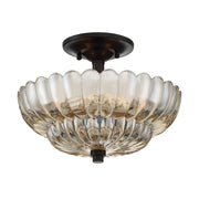 Plafoniera Quoizel Whitecap Ø30 vetro 3xE14 trasparente
