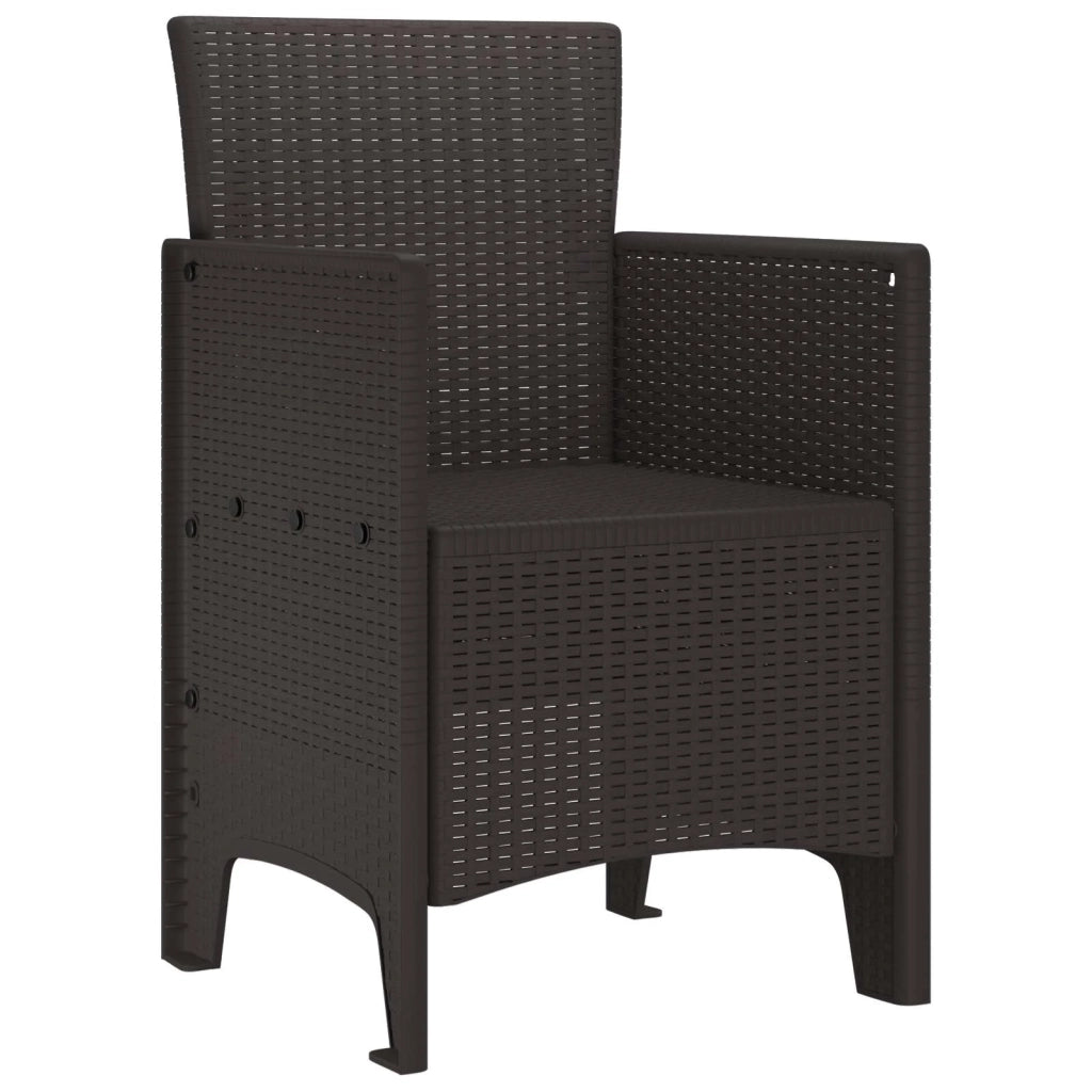 Sedia da Giardino 2 pcs Marrone 53 x 49 x 85 cm Polipropilene 847453