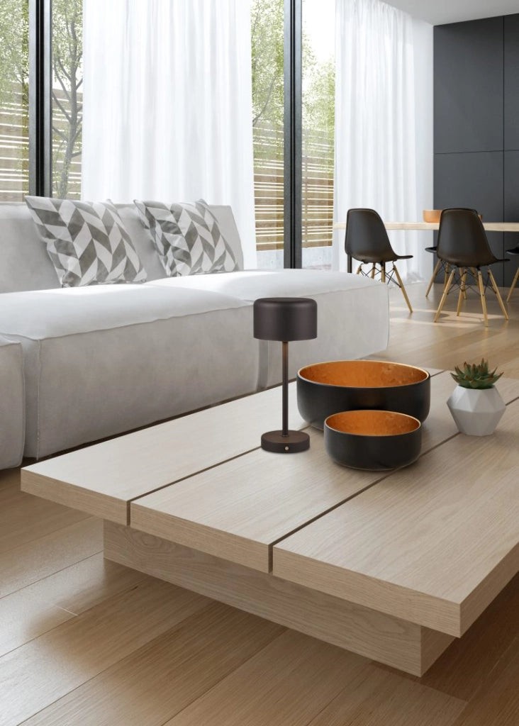 Lampada da tavolo ricaricabile touch LED nera RL Jeff