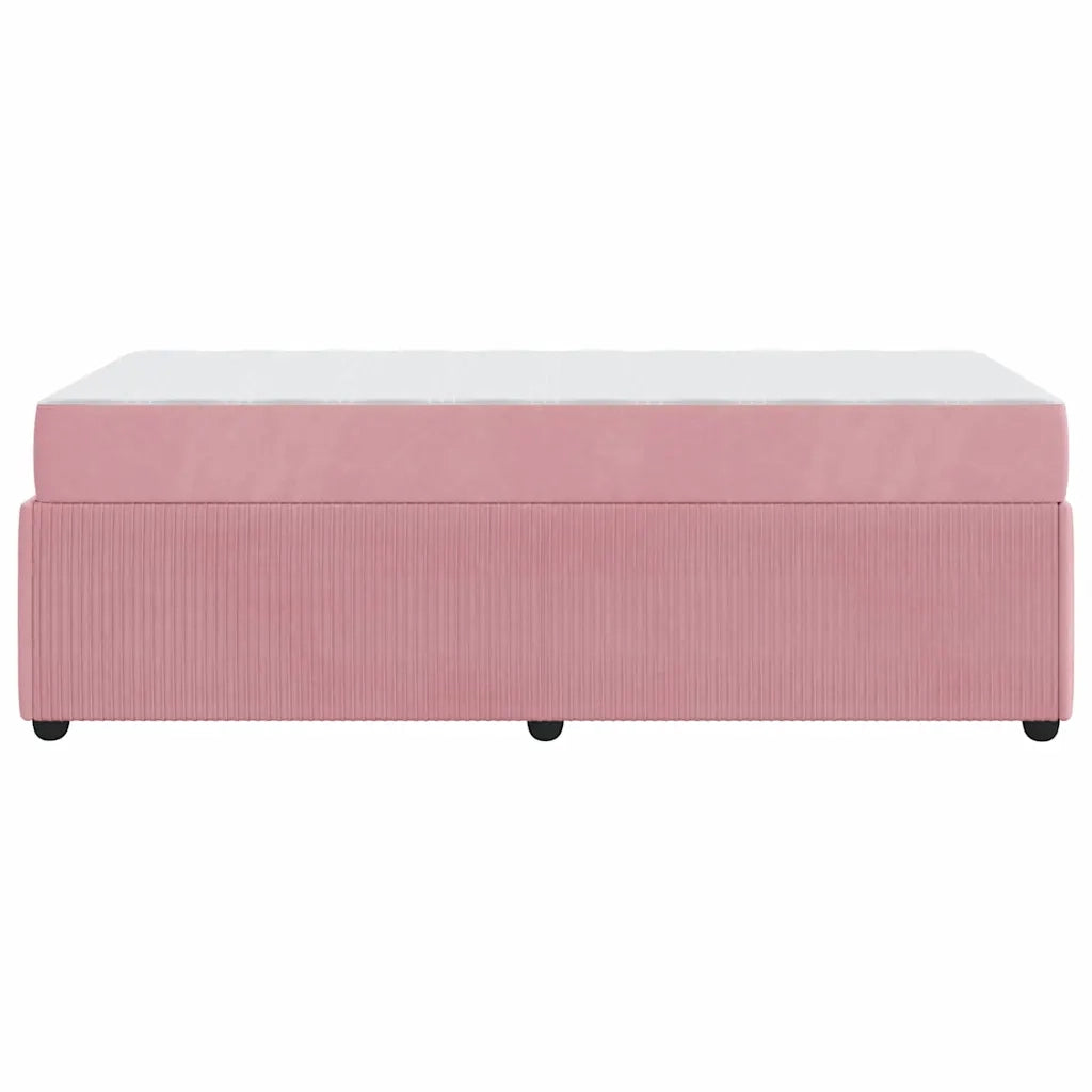 Struttura del letto con materasso-Giroletto Rosa 100 x 200 cm Tessuto