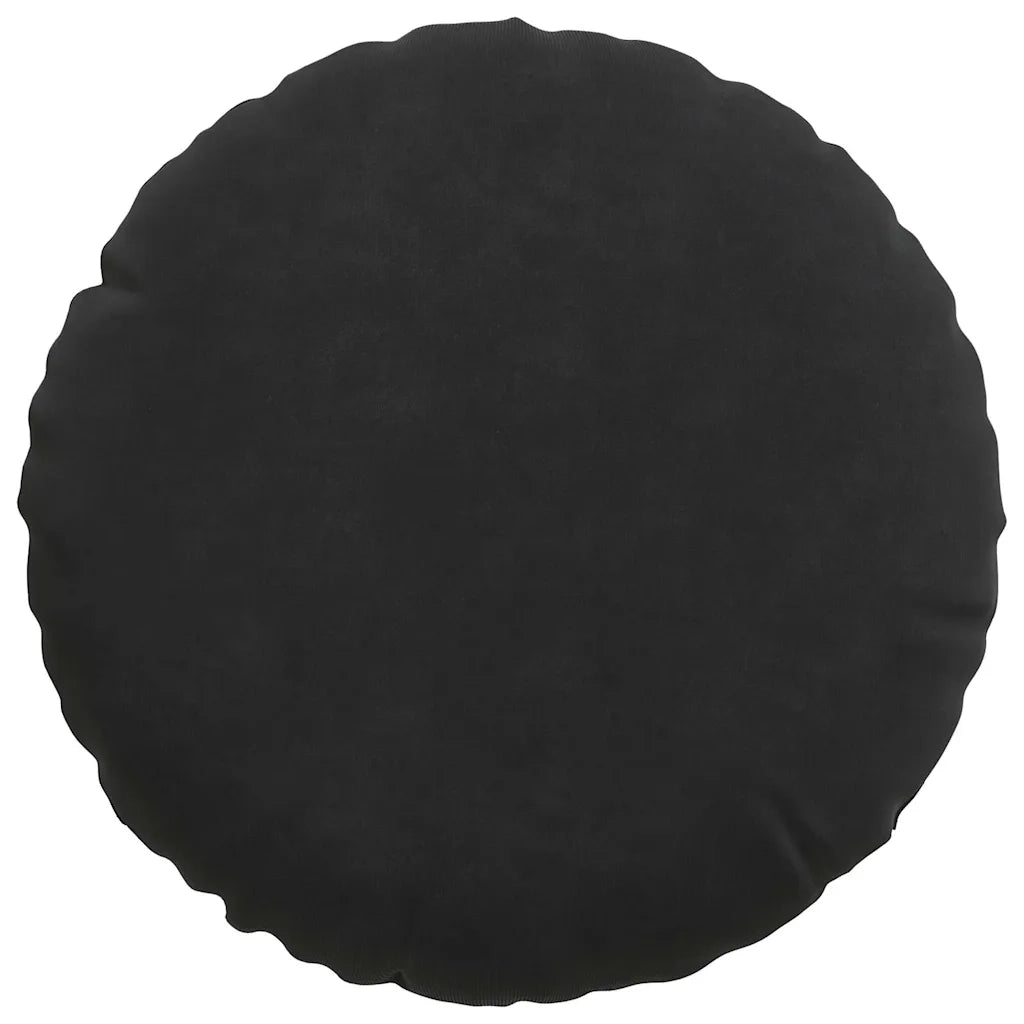 Cuscini per Seduta 2 pcs Nero Ø30 x 13 cm Velluto 42014106