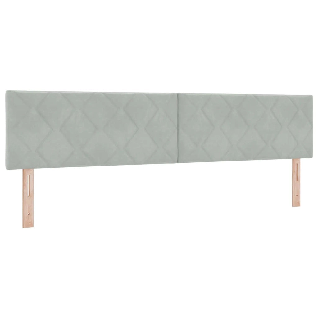 Letto box spring con materasso Grigio Chiaro 200 x 200 cm 3453203