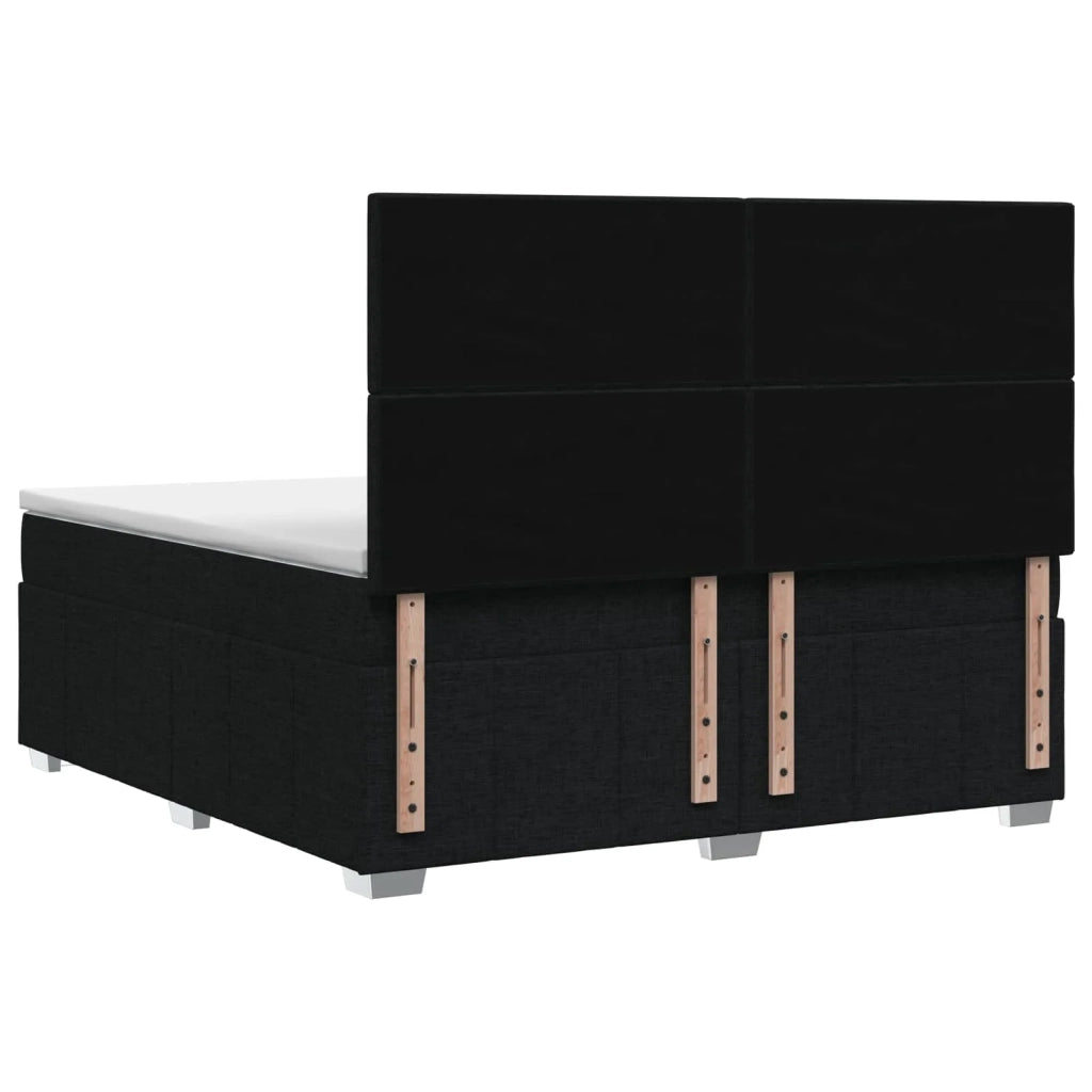 Letto box spring con materasso Nero 160 x 200 cm Tessuto 3454178