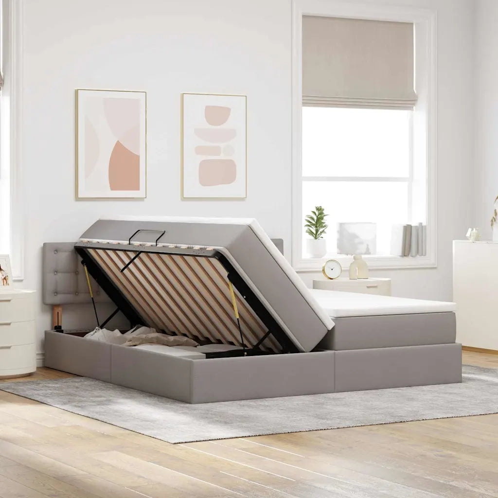 Letto con Contenitore Talpa 200 x 200 cm Pelle Sintetica 3370958