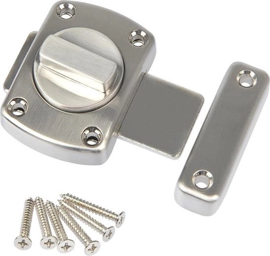 Vergrendino per porta sicura con 6 viti di fissaggio - catena di sicurezza per porta di bagno