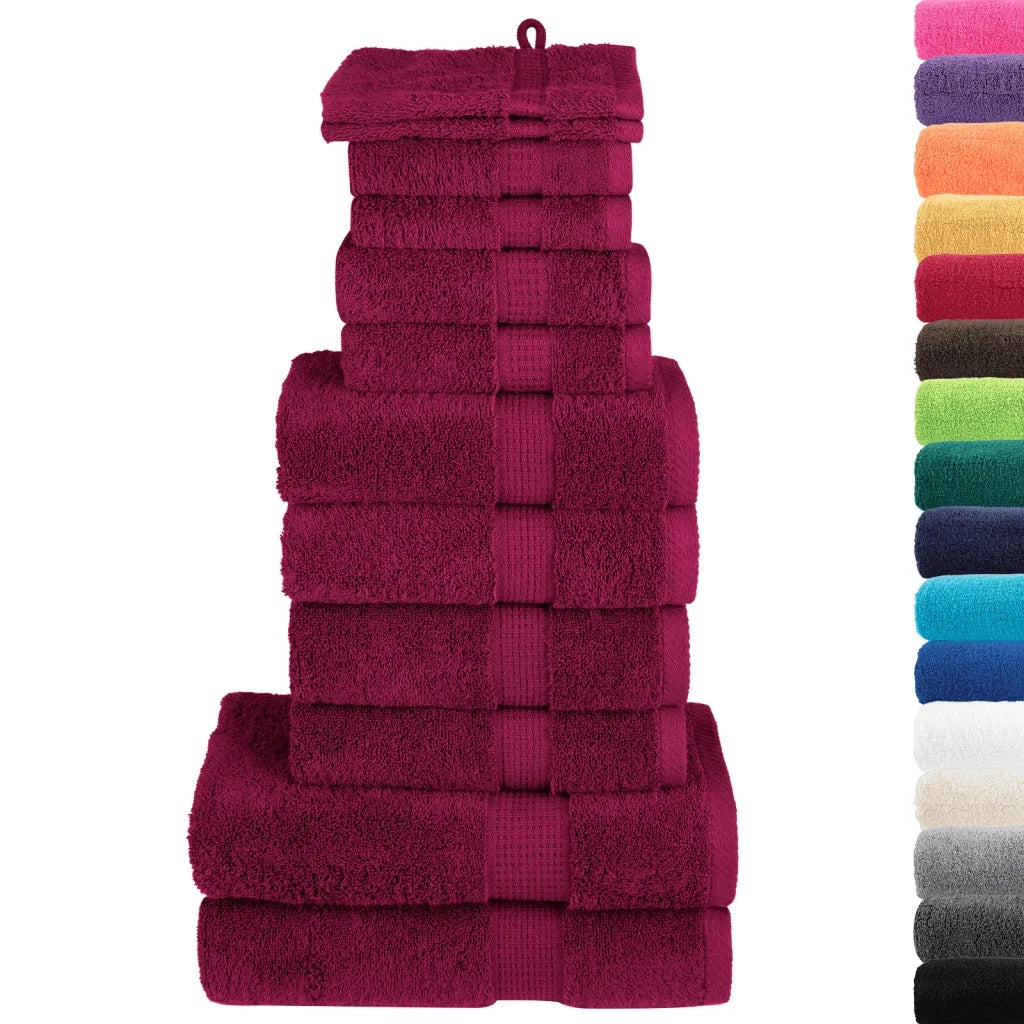 Set ASciugamani SOLUND 12 pz Bordeaux 600 gsm 137573
