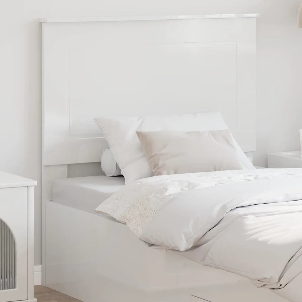 Testiera-Testata-Testiera Decorativa Bianco Lucido 90 cm Legno multistrato 692020