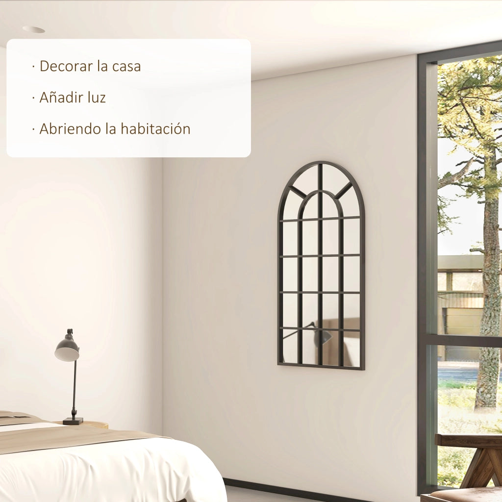 Specchio Decorativo da Parete Moderno ¨C Minimal ¨C Nero 65x110 cm