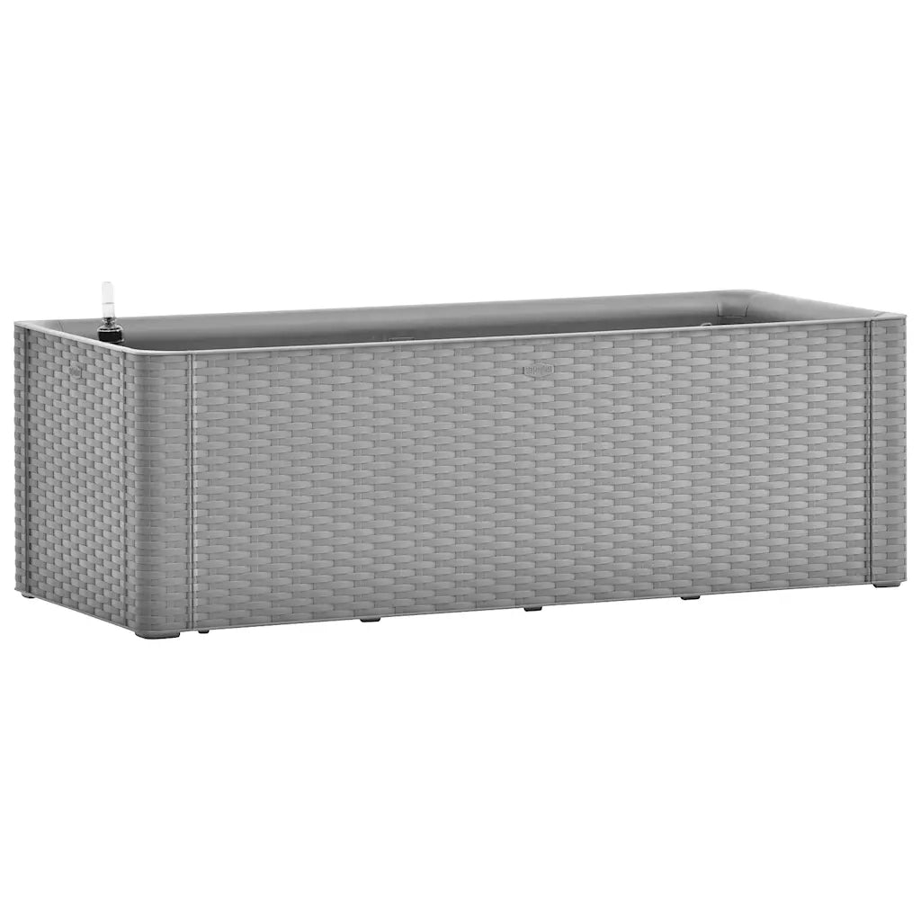 Fioriere | Cassetta per fiori | Letto Rialzato da Giardino con Irrigazione Grigio 100x43x33cm