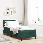 Letto a Sorgente LED con led Verde Scuro 80 x 200 cm Velluto