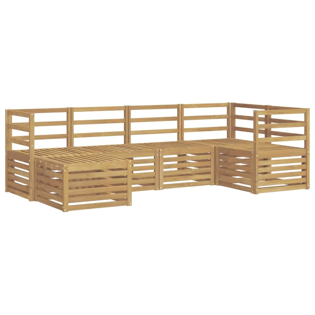 Set di divani da esterno 6 pcs Bianco Poliestere 3392094