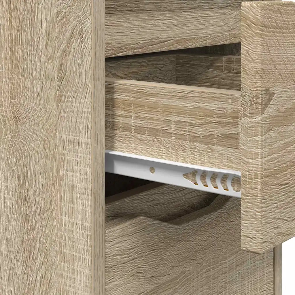 Comodini con cassetto 2 pz-Set di 2 Tavolino da notte Rovere Sonoma 30,5 x 30 x 43 cm