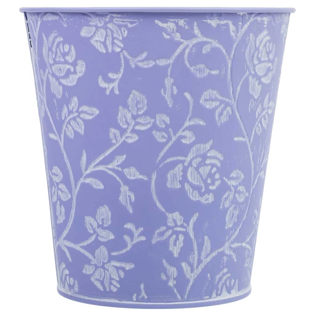 Cubo in metallo viola D14x14,5h cm B10