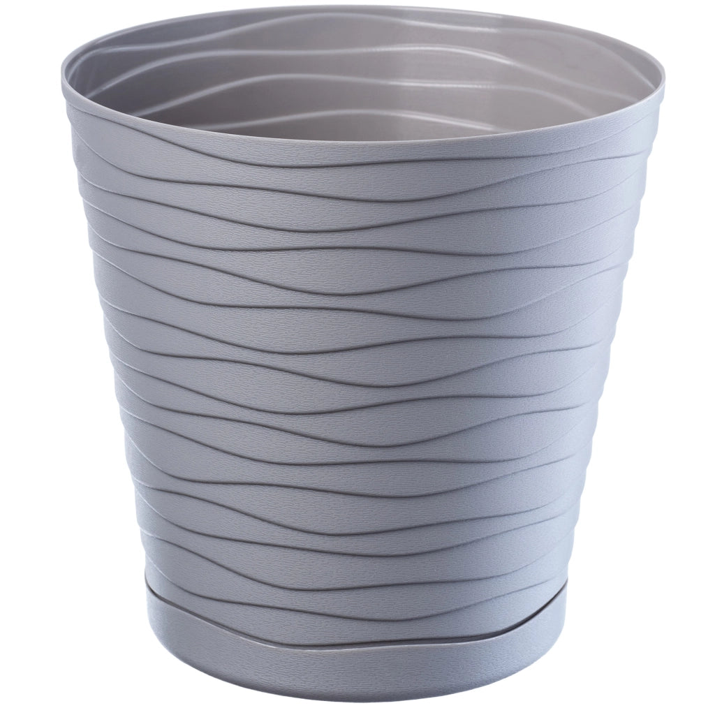 Vaso da fiori KADAX da 19 cm con coperchio e supporto, supporto per fiori in plastica