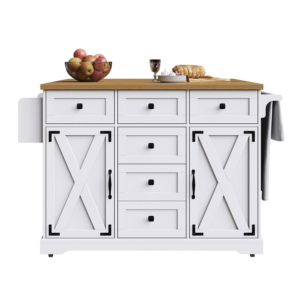 Isola cucina premium - Xylo - mobile con ruote bianco