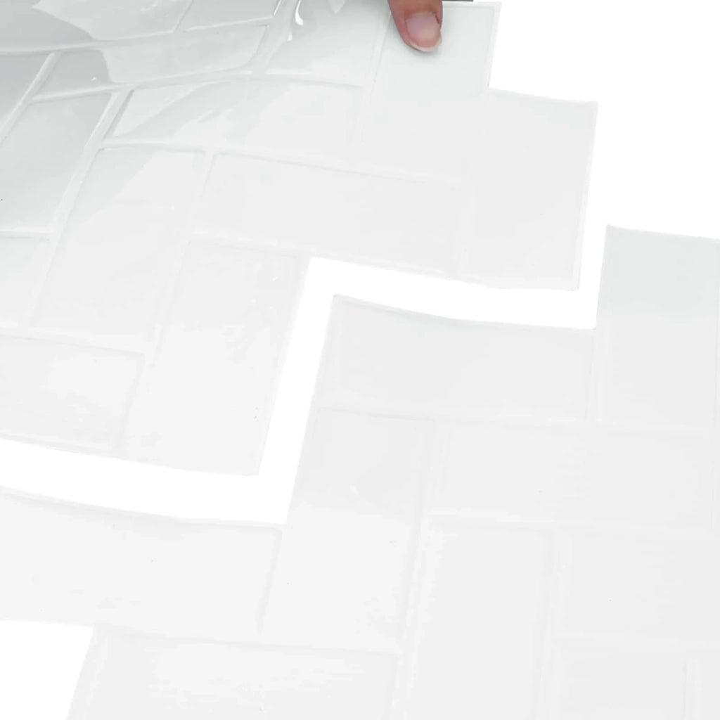 Piastrella a Spina di Pesce 50 pcs Bianco 30 x 30 cm 42046185
