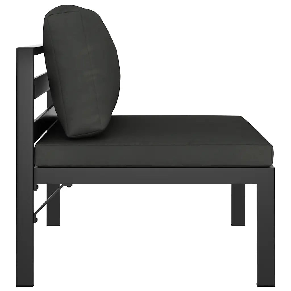 Divano Centrale Modulare 1 pz con Cuscini Alluminio Antracite 49240