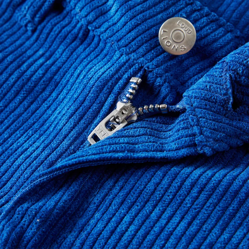 Pantaloni per Bambini in Velluto a Coste Blu Cobalto 116 14421
