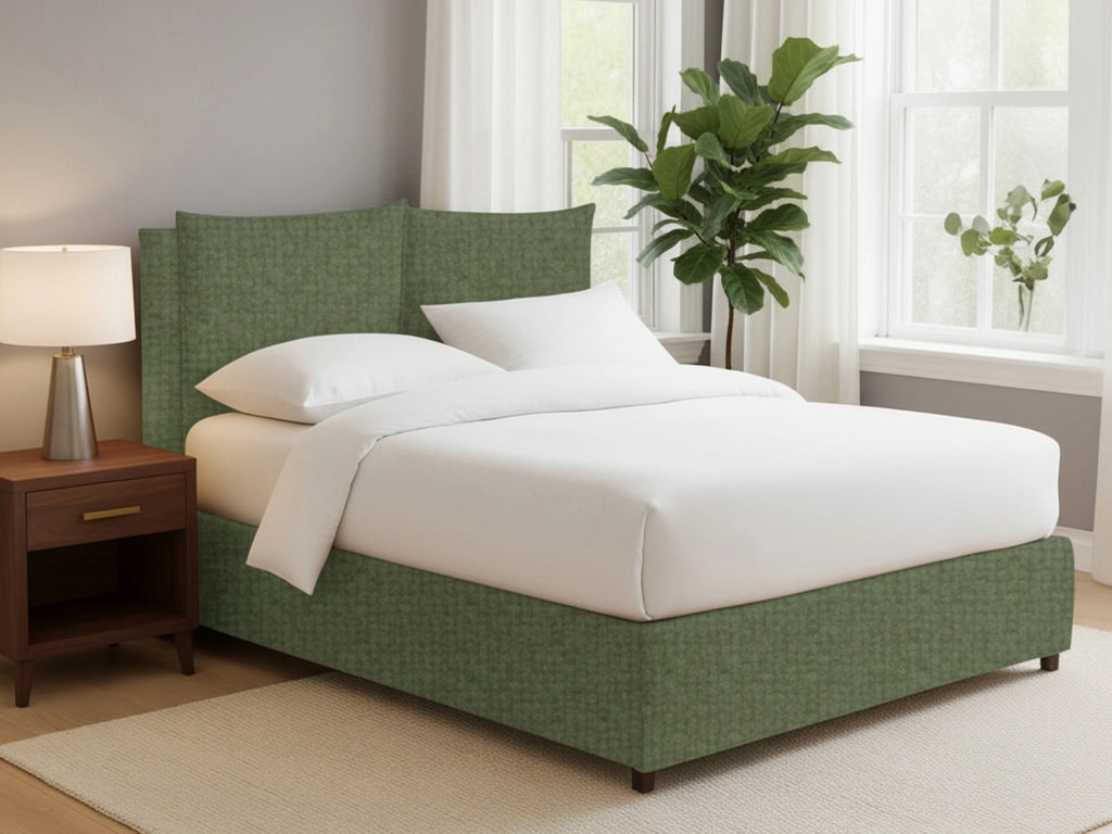 Liskeard, Letto Matrimoniale Sfoderabile Made in Italy, Verde