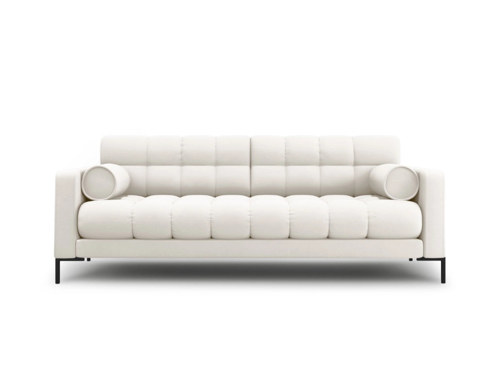 Cosmopolitan Design - Divano "Bali" 4 posti in tessuto strutturato beige chiaro 
