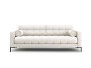 Cosmopolitan Design - Divano "Bali" 4 posti in tessuto strutturato beige chiaro 