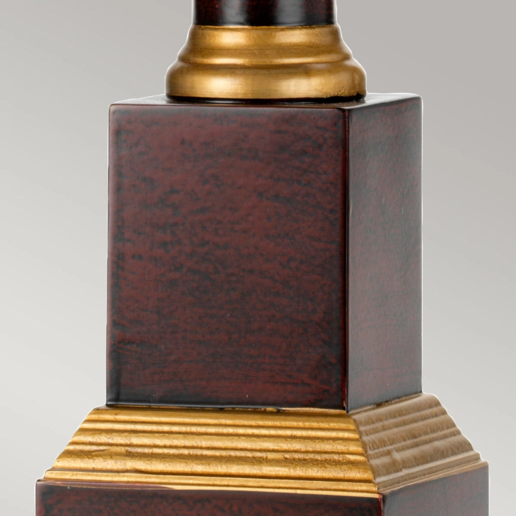 Lampada da tavolo Louviers legno rosso/oro 83cm E27
