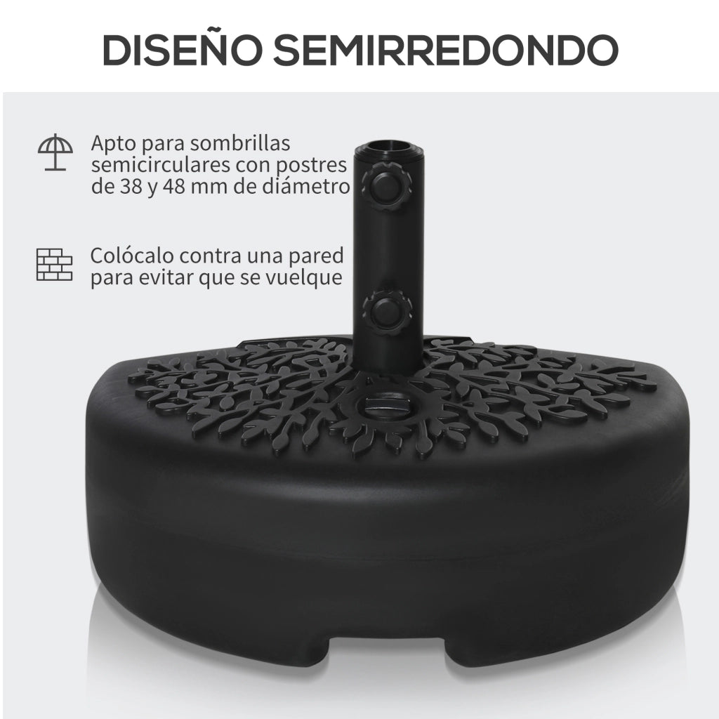 Supporto per Ombrellone Semicircolare ¨C Minimal ¨C Nero
