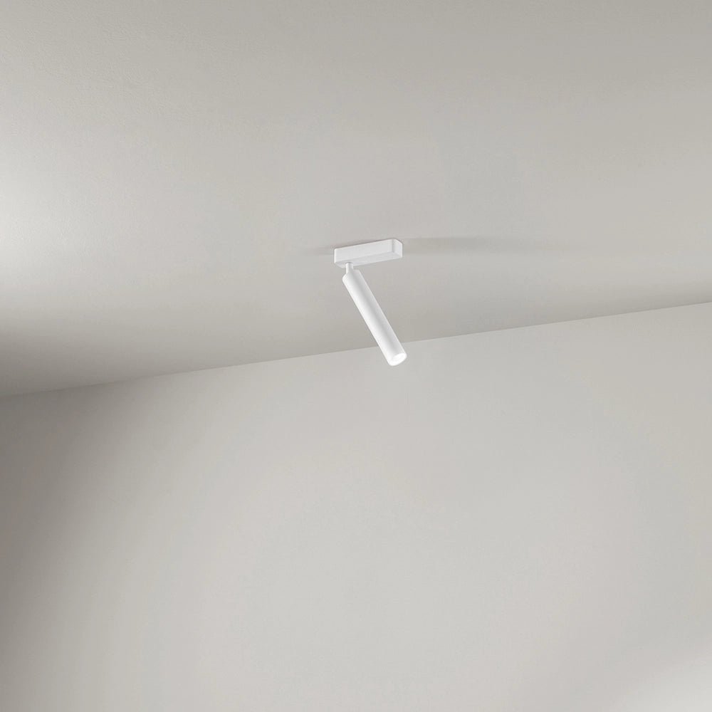 Spot Moderno Bambù Metallo Bianco Led 10W 3000K